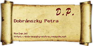 Dobránszky Petra névjegykártya