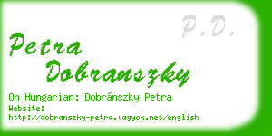petra dobranszky business card