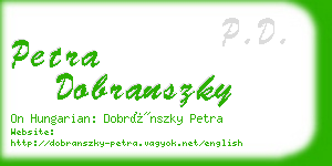 petra dobranszky business card
